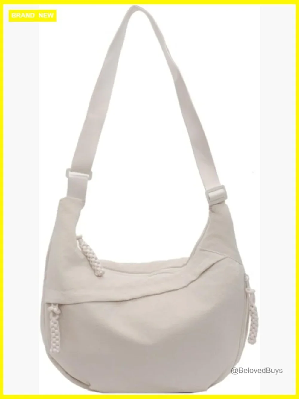 Crossbody Nylon Crescent Bag Lightweight Hobo with 2 Pack Dumpling Bags
